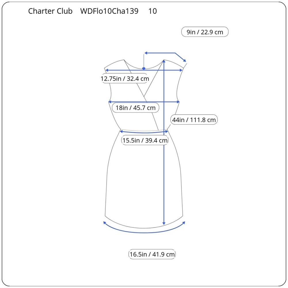 Charter Club Women’s Sleeveless Floral Surplice Dress - Picture 8 of 8